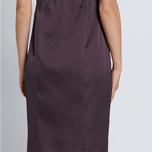 NEW Free people City Cool Midi Slip Satin Chemise Dress Chocolate Brown … - Picture 2 of 8